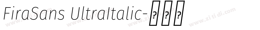 FiraSans UltraItalic字体转换